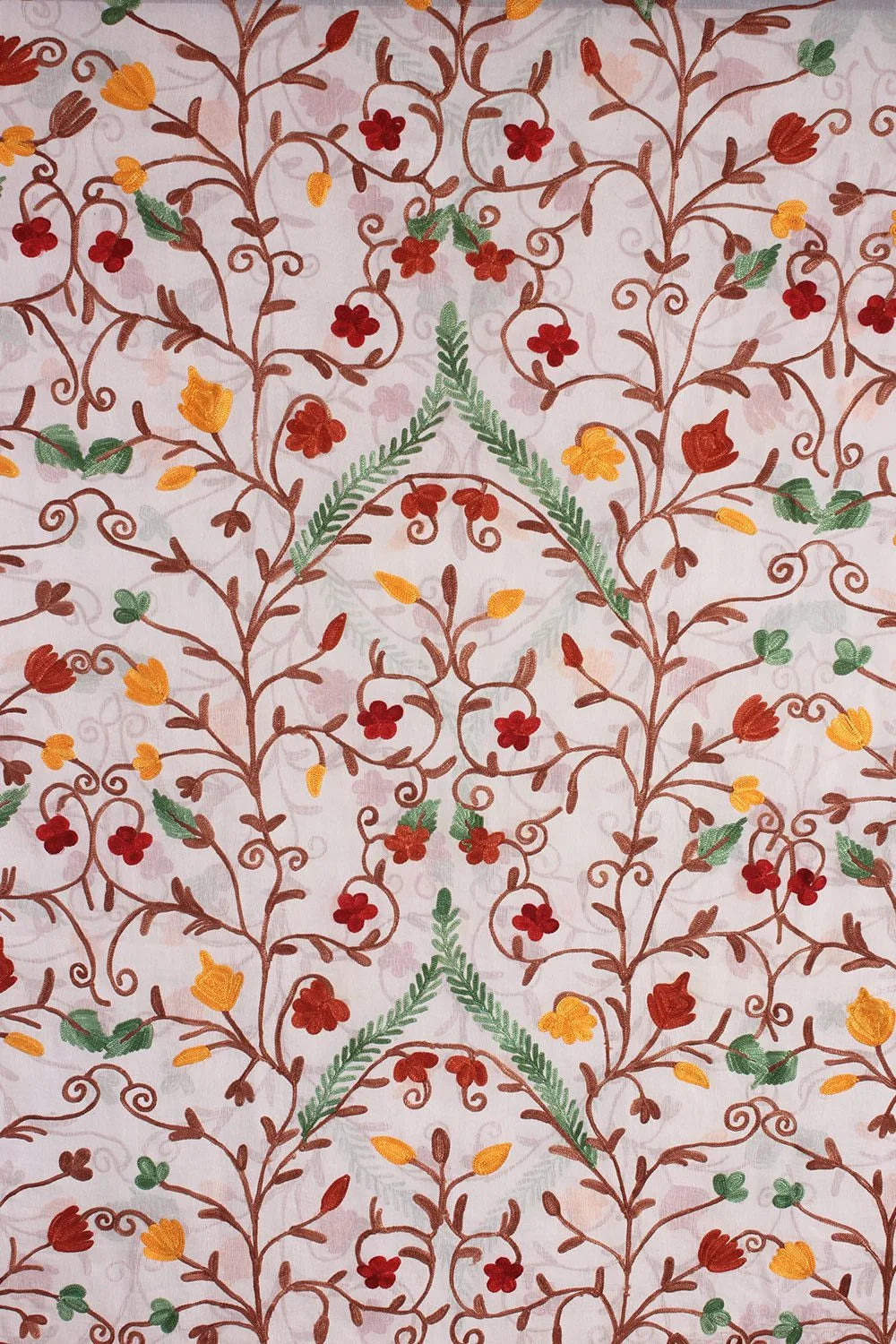 White Chiffon Embroidered Dupatta