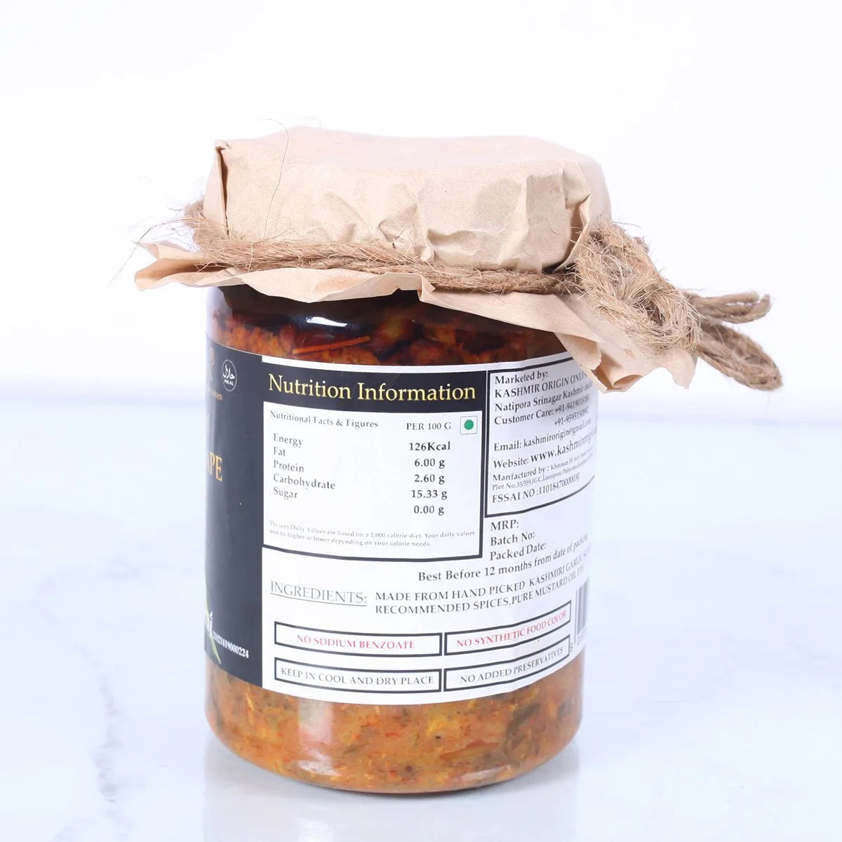 Kashmiri Garlic Scape Pickle 500 grams | Kashmiri Garlic | No Added PreserGSTives | No Sodium Benzoate .