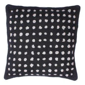 Dotted Hand Embroidered Chain Stitch Cushion Cover 16 x 16 1pc