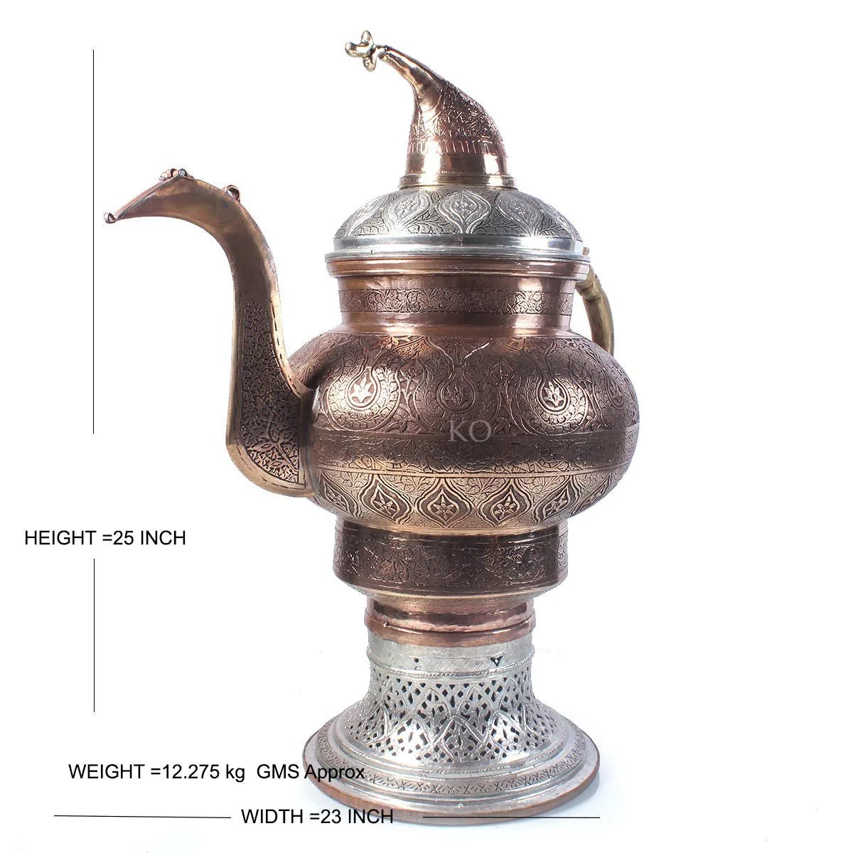 Kandkaer Multishade Copper Samavar | Big size | Hand Engraved