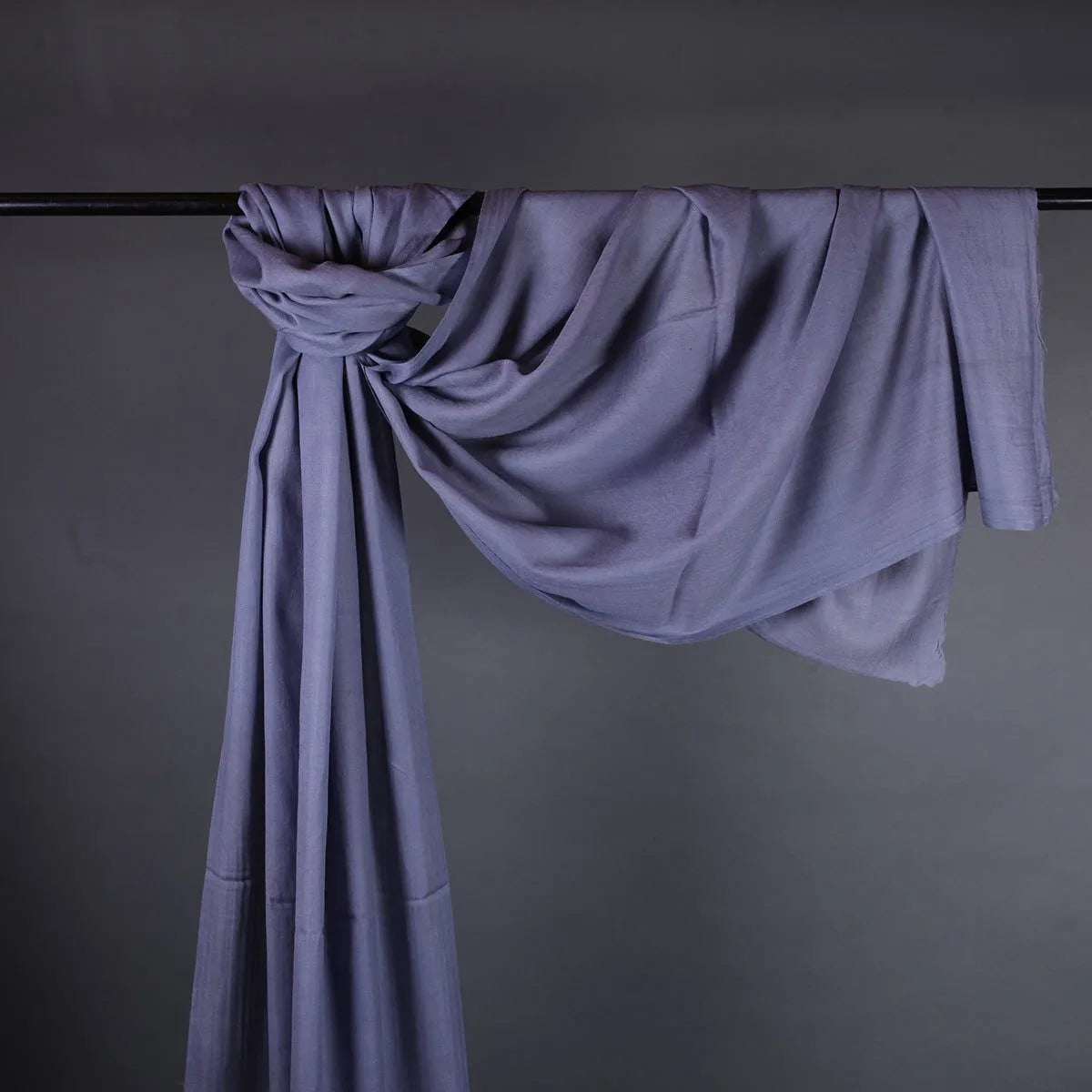 Stormy Gray GI Certified Handwoven Pashmina Stole