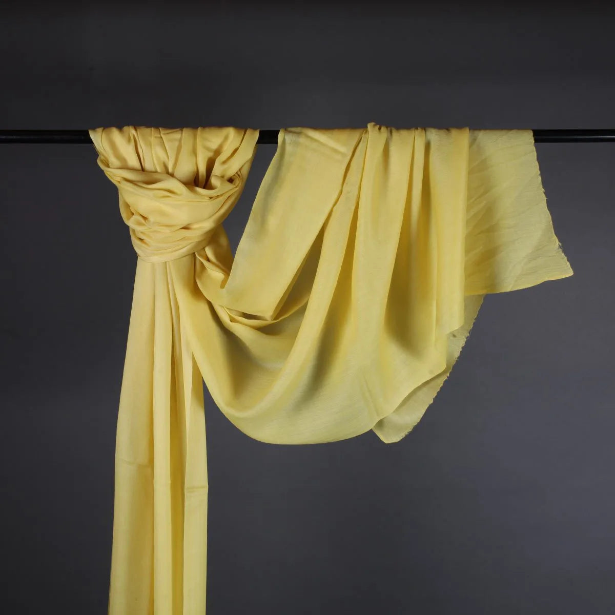 Lemon Yellow GI Certified Handwoven Pashmina Stole