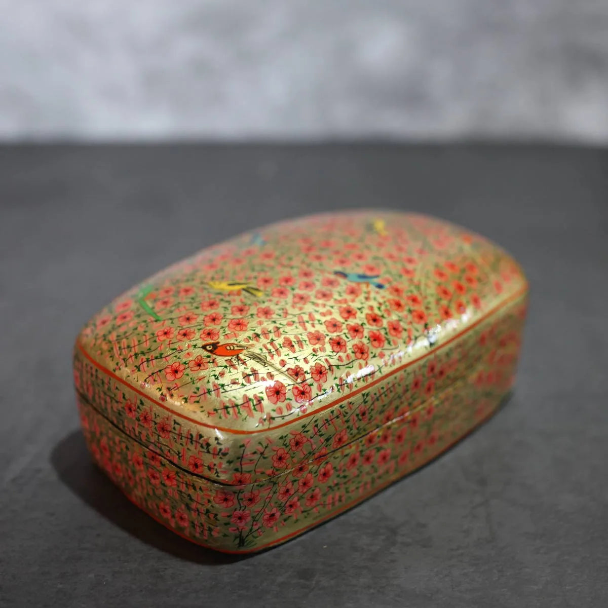 Paper Mache Trinket Box (7x4)