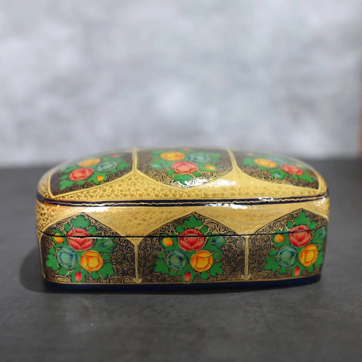 Paper Mache Trinket Box (7x4)