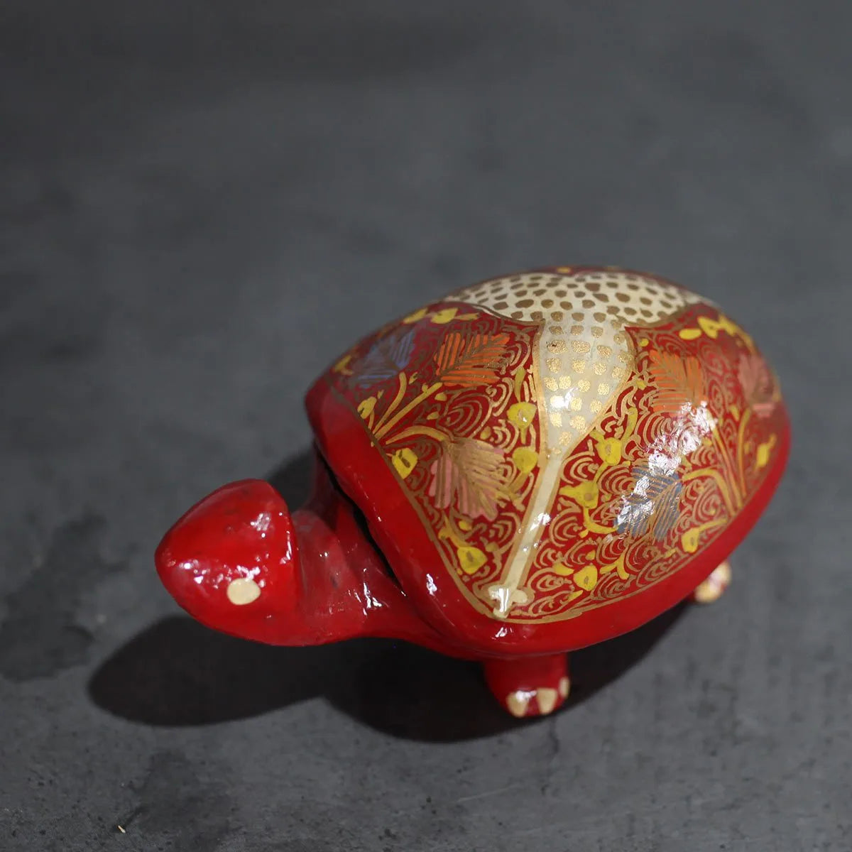 Paper Mache Tourtise Shaped<br> Pin Box Set of 3 3inches