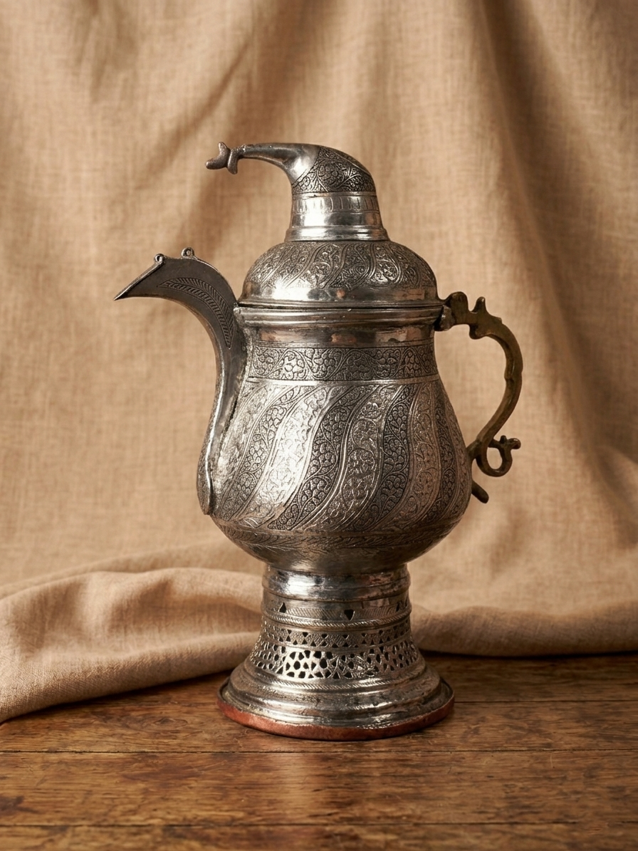 Kashmiri Hand Engraved Copper Samovar