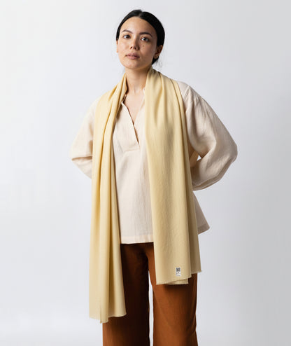 Lemon Yellow GI Certified Handwoven Pashmina Stole