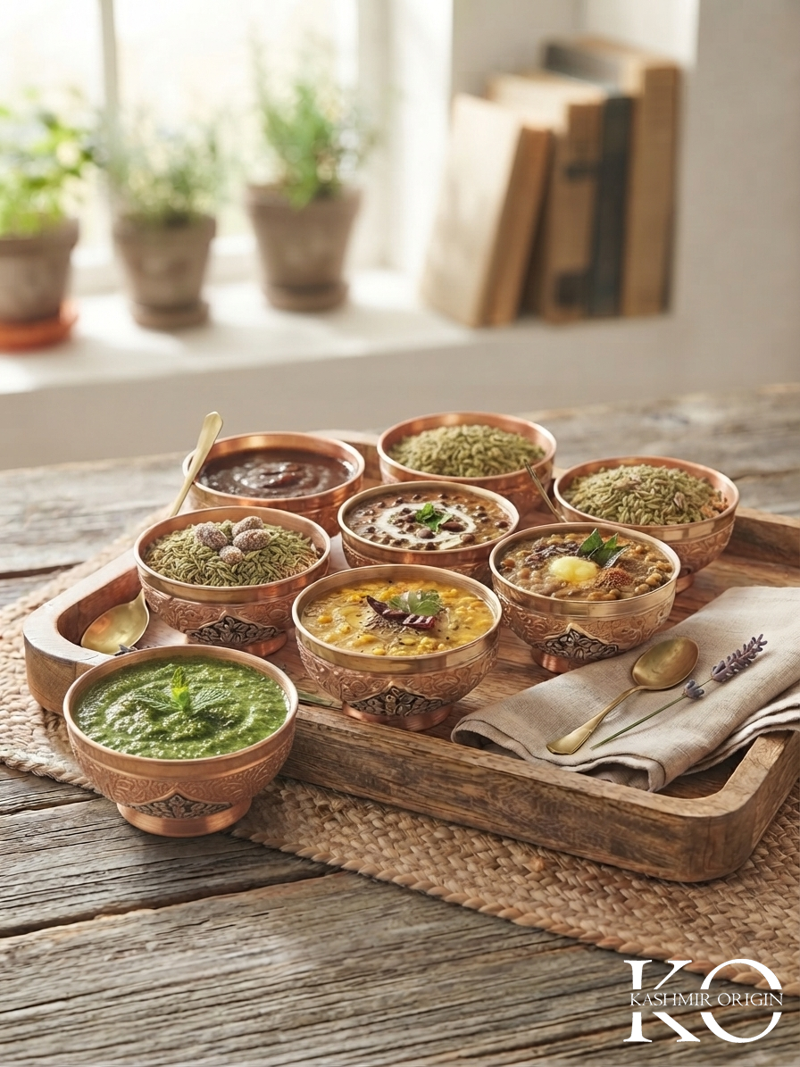 Mehraab Design Copper Serving Bowl Set of 6 | Hand Engraved Kashmiri Copper