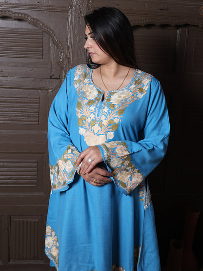women wear sky blue coord set summer