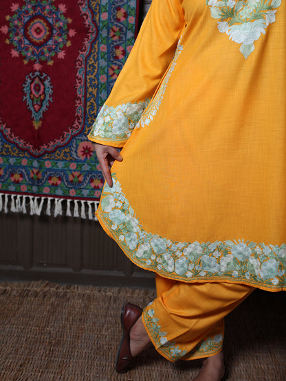 women wear mustard yellow coord set summer