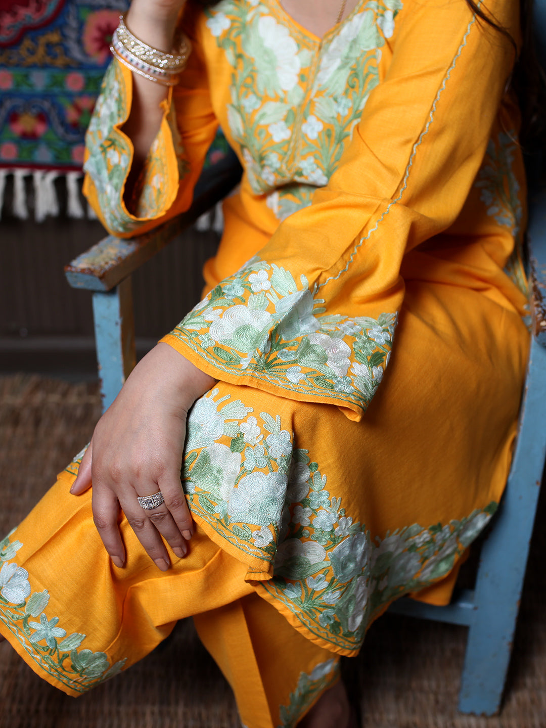 women wear mustard yellow coord set summer
