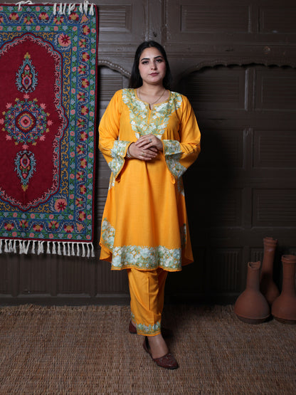 women wear mustard yellow coord set summer