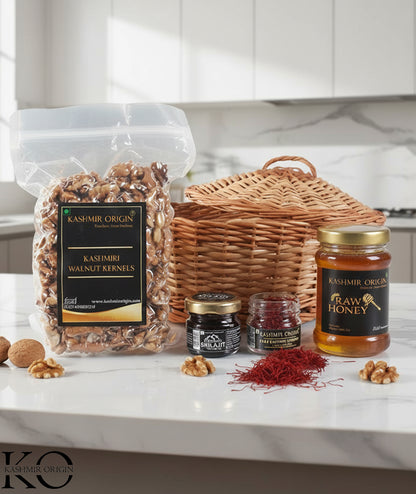 Walnuts|Honey|Shilajit|Saffron : The Health Basket