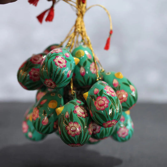 Paper Mache Balls Birds Shape<br> Set of 12