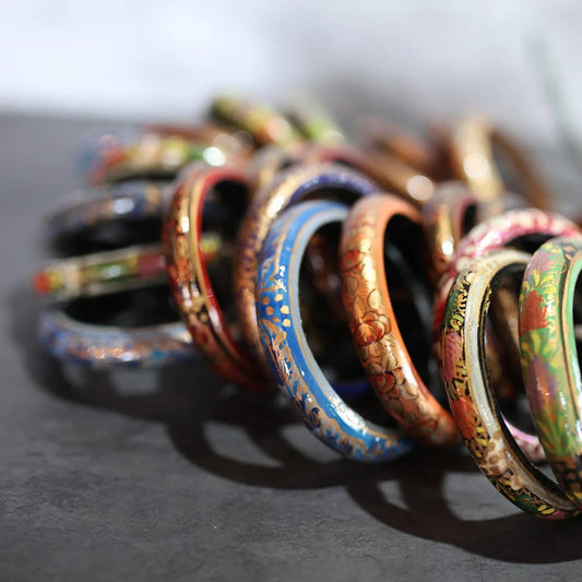 Paper Mache Bangles 1Inches 1pc (Slim)