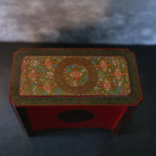 Paper Mache Drawer Box -Decor -Red Base