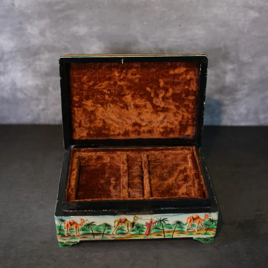 Embossed Paper Mache Jewellery Box Arab Design