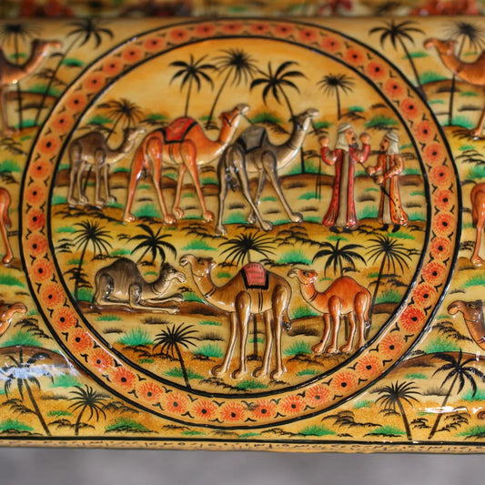Embossed Paper Mache Jewellery Box Camel Design