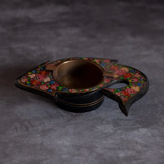 Fish Design Brass Hand Made Paper Mache Ash Tray