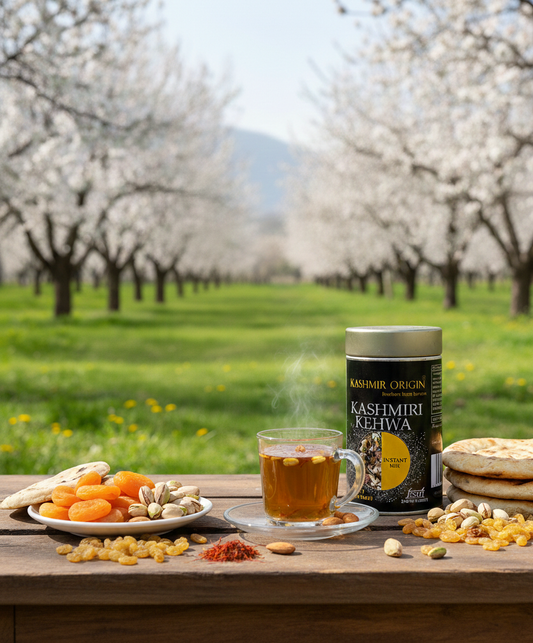 Kashmir origin |Kashmiri Kahwa Instant Mix 250 GMS| Blended with Saffron, Cinnamon, cardamom, Green tea & sugar