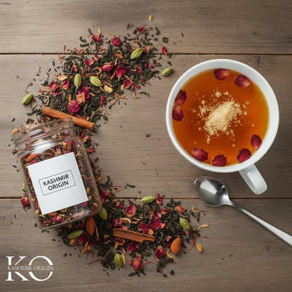 Kashmir Origin Kashmiri Kahwa (Qawah Tea) Sugar Free | Immunity Booster | Antioxidant rich
