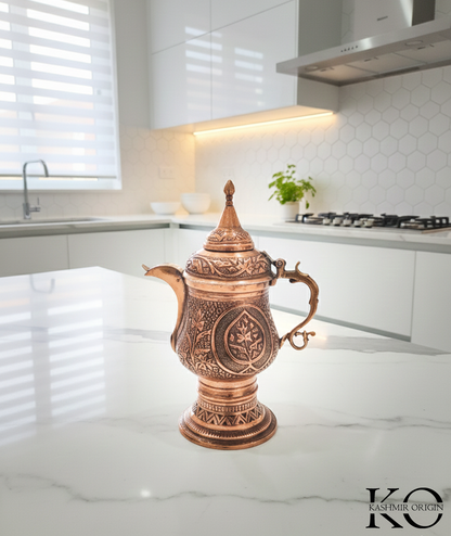 Hand Made Small Copper Samavar Tomb Design 4-6 cups