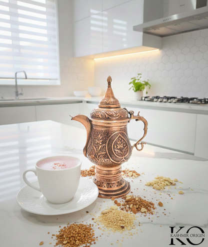 Hand Made Small Copper Samavar Tomb Design 4-6 cups