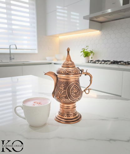 Hand Made Small Copper Samavar Tomb Design 4-6 cups
