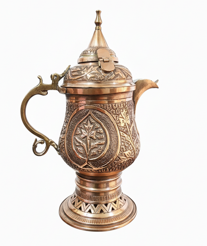 Hand Made Small Copper Samavar Tomb Design 4-6 cups
