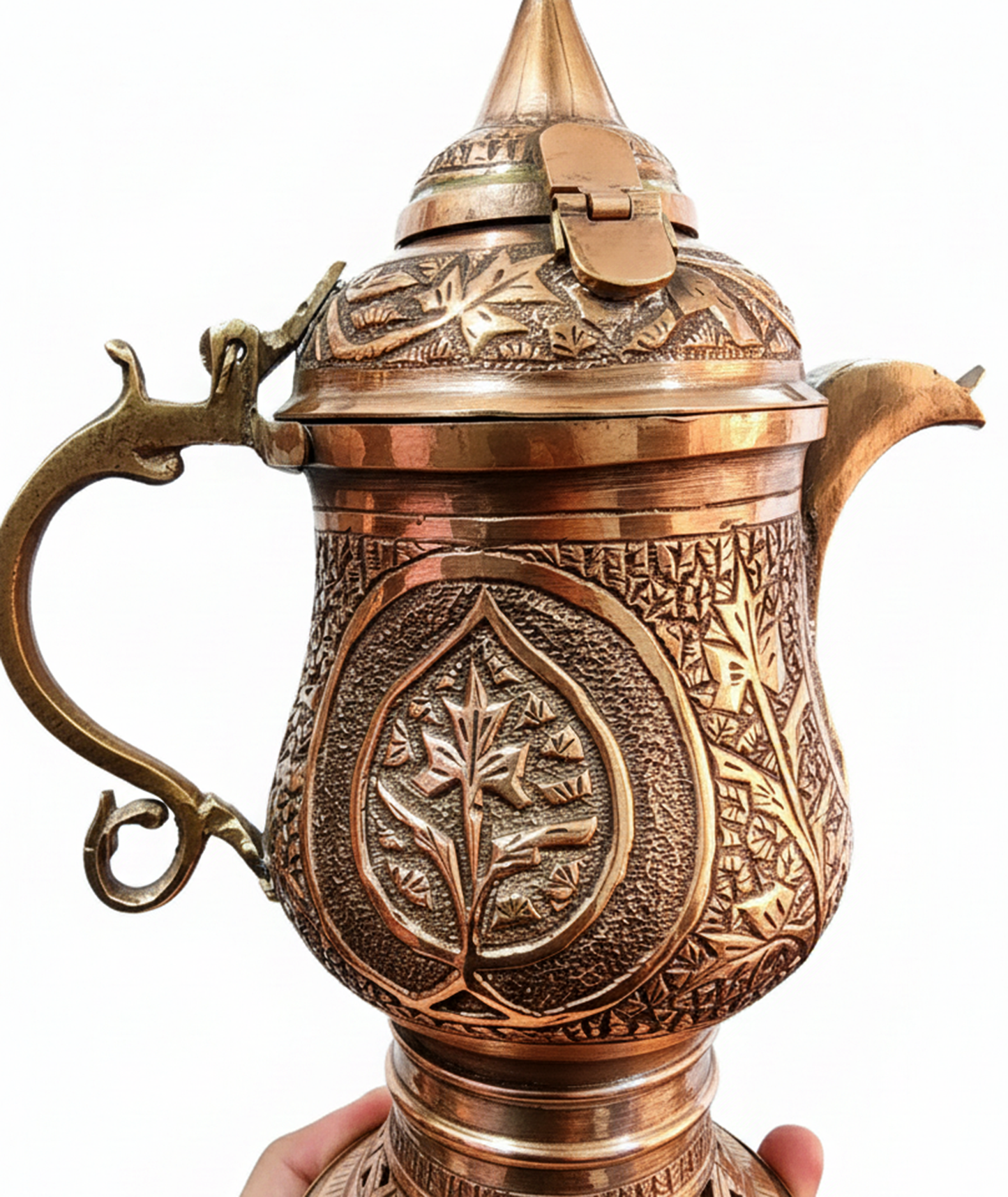 Hand Made Small Copper Samavar Tomb Design 4-6 cups