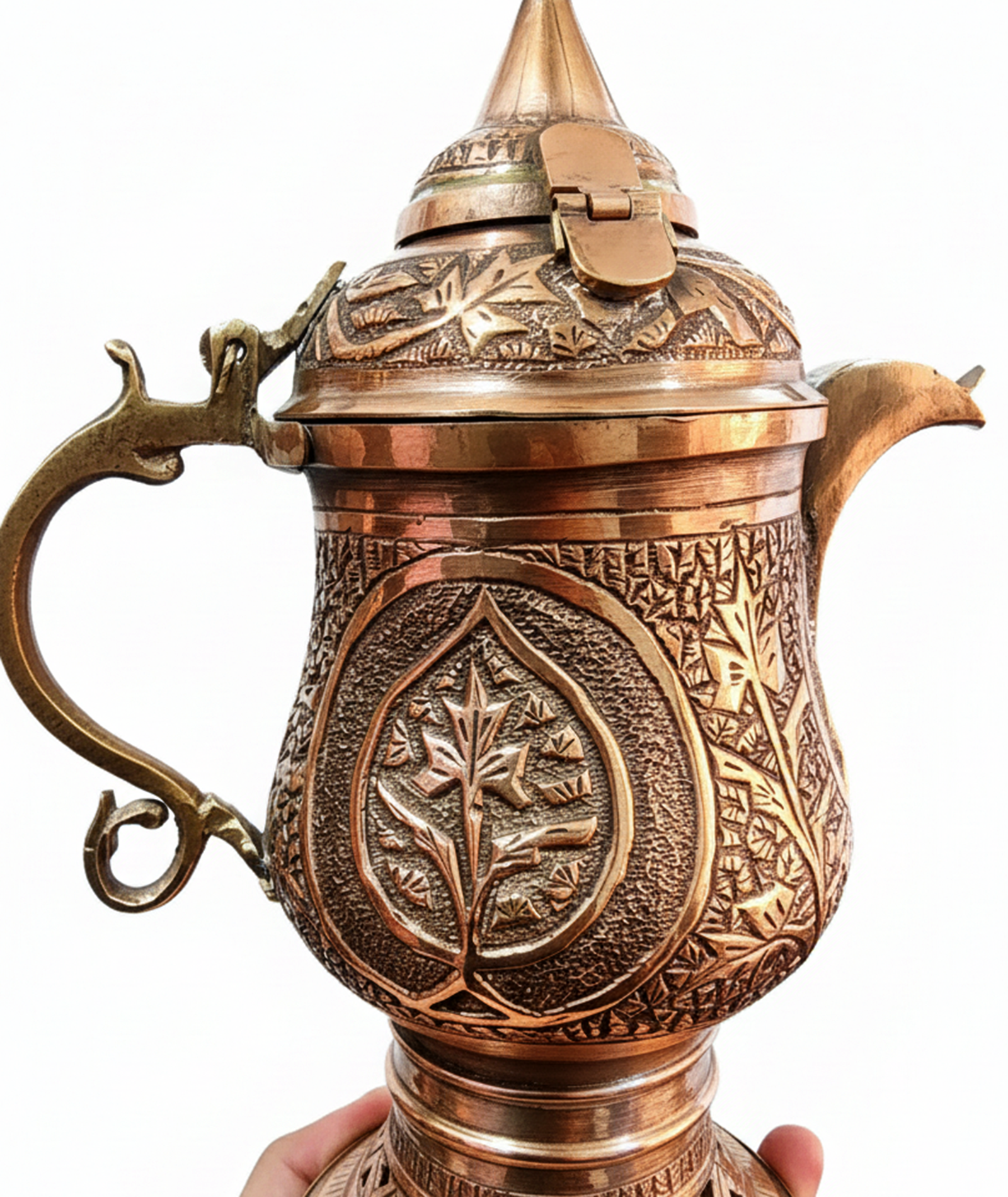 Hand Made Small Copper Samavar Tomb Design 4-6 cups