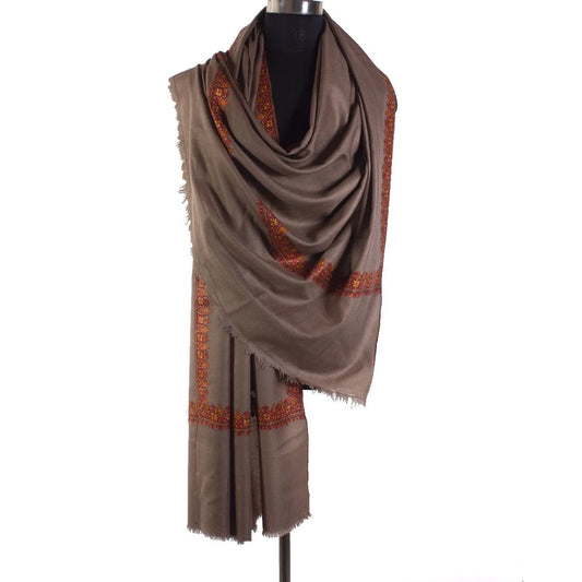 Khudrang sozni Embroidered Hashidaar Pashmina Shawl