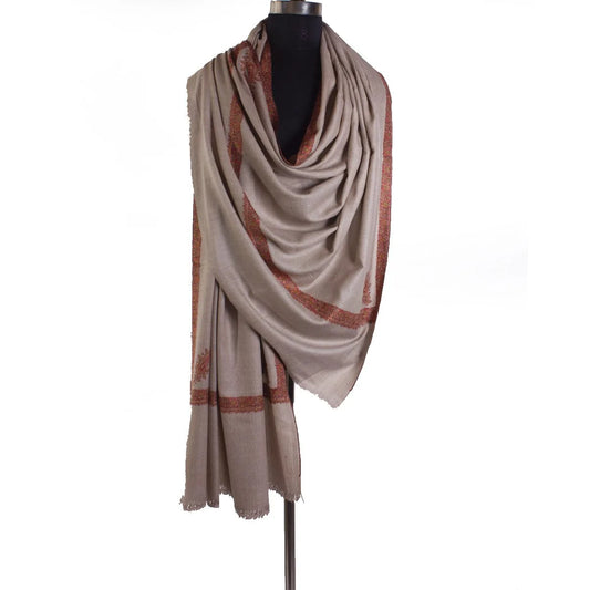 Khudrang sozni Embroidered Hashidaar Pashmina Shawl