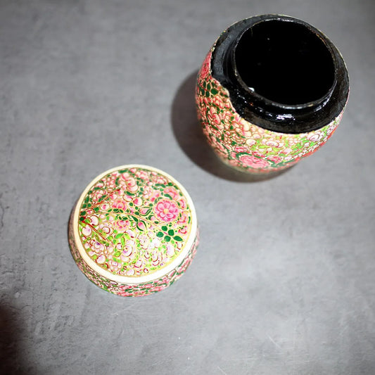 Paper Mache Candy Jar Set Of 3<br> 4inches