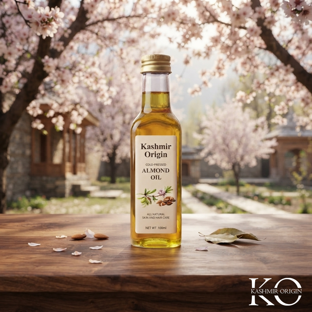 Kashmir Origin's Pure Kashmiri One Tree Almond Oil | Ultimate Heritage Elixir for Skin, Hair, and Infant Care
