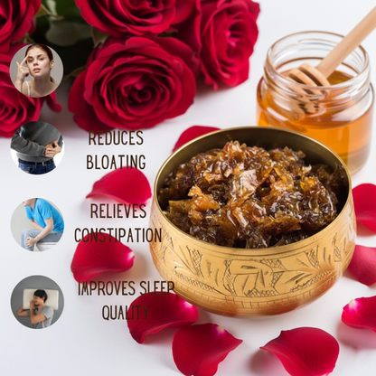 Kashmir Origin Gulkand Honey | Made With Damask Roses of Kashmir Valley & Pure Kashmiri Honey|Gulkand Jam With Honey | Natural Sweetener | No Sugar Added | Natural Coolant | Sun-cooked Pure Rose Petal