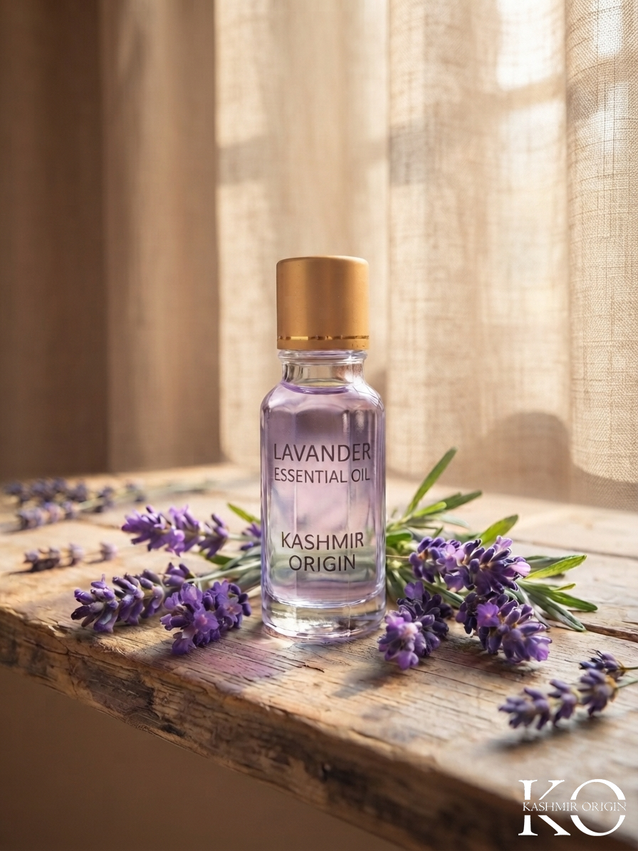 Kashmir Origin's Lavender Essential Oil | Nature's Ultimate Calming Elixir.