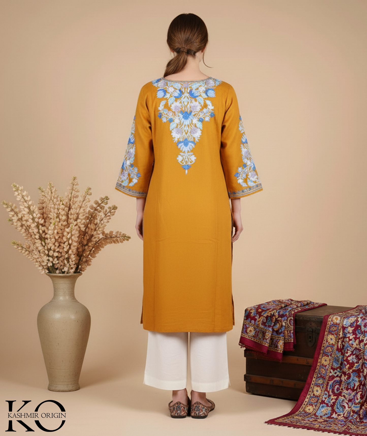 Musturd Aari Embroidery Phiran