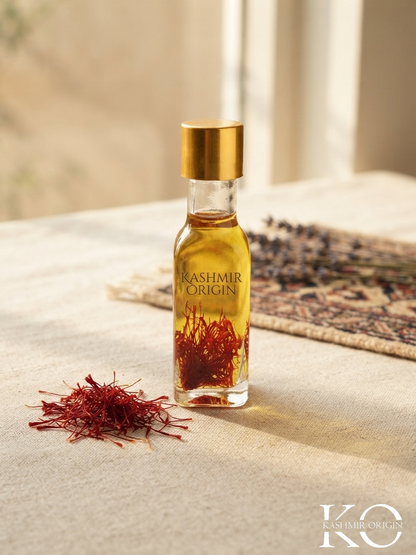 Kashmir Origin's Pure Kashmiri Saffron Oil | Liquid Gold for Radiant Skin and Ultimate Vitality