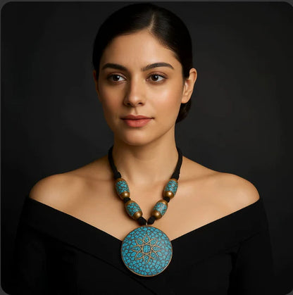 Circular Turquoise Pendent