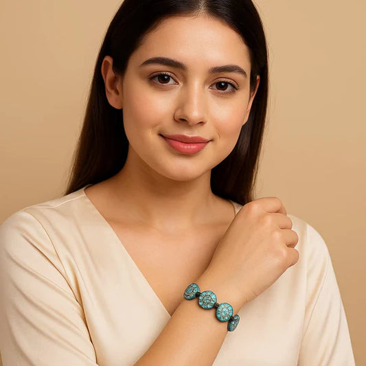 Circular Handmade Turquoise Bracelet