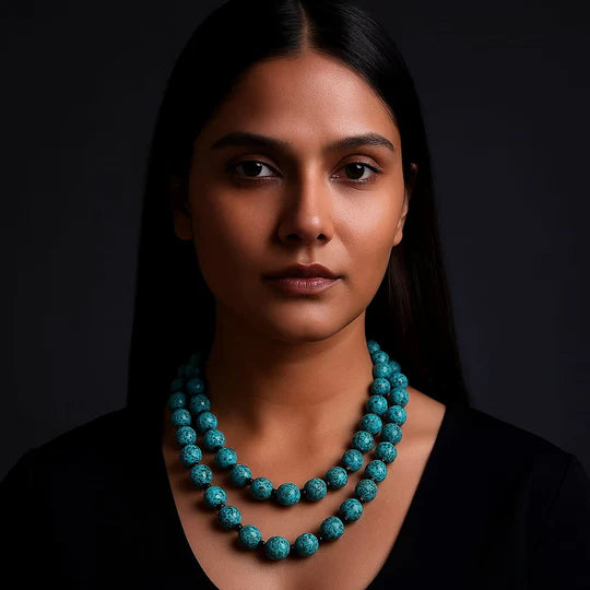 Turquoise Circular Handmade Chain