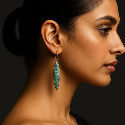 Pointed Handmade Turquoise Earing