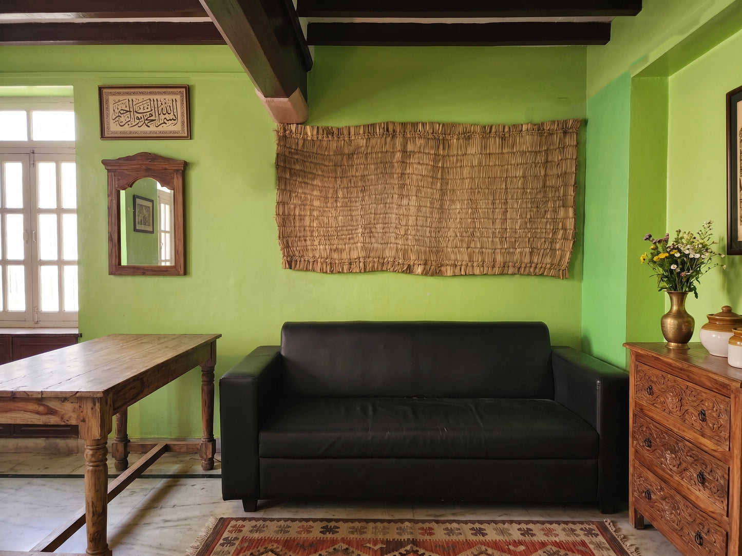 Kashmiri Hand Woven Waguv (Patej) | wall handging | Floor Waguv Mat | 3 x 6 FT