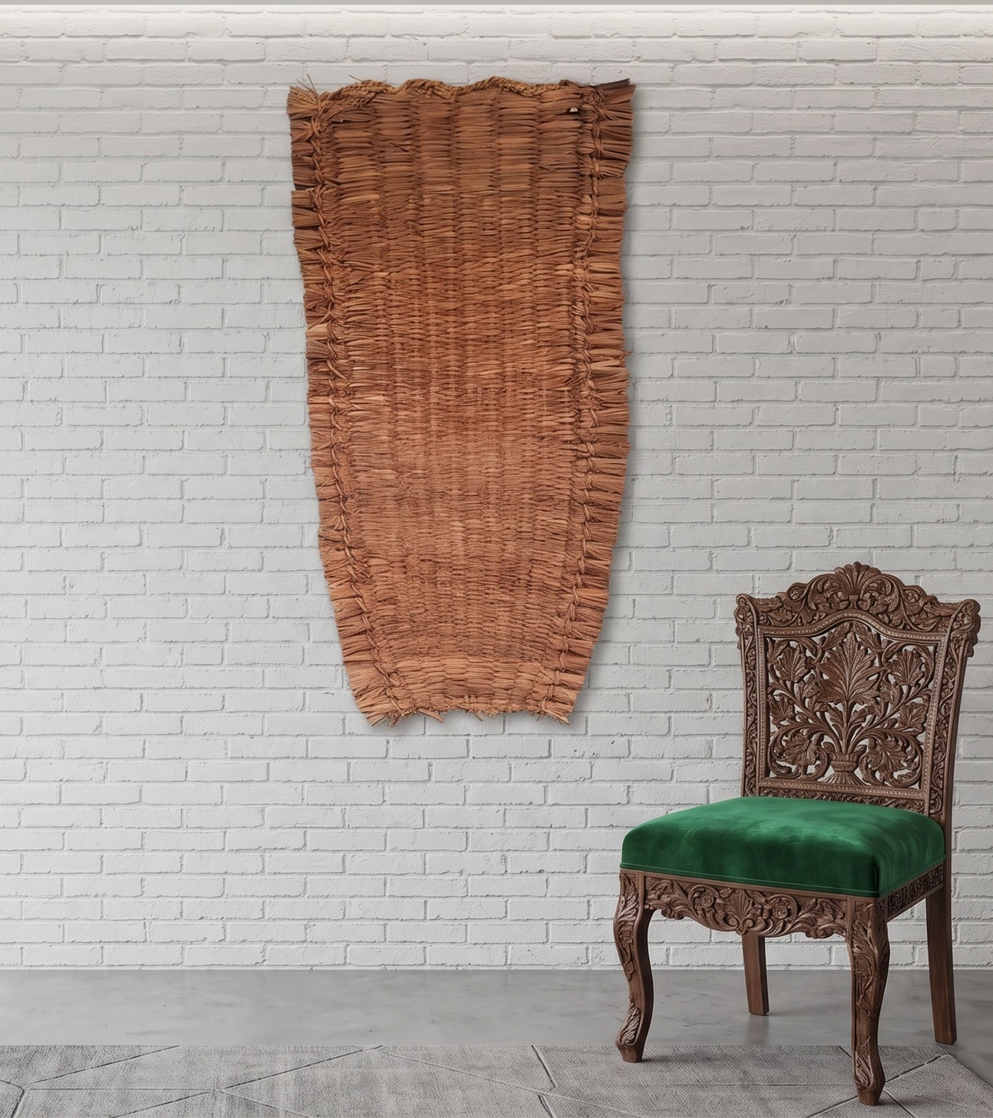 Kashmiri Hand Woven Waguv  | Wall Hanging  | 21 x 41 Inches