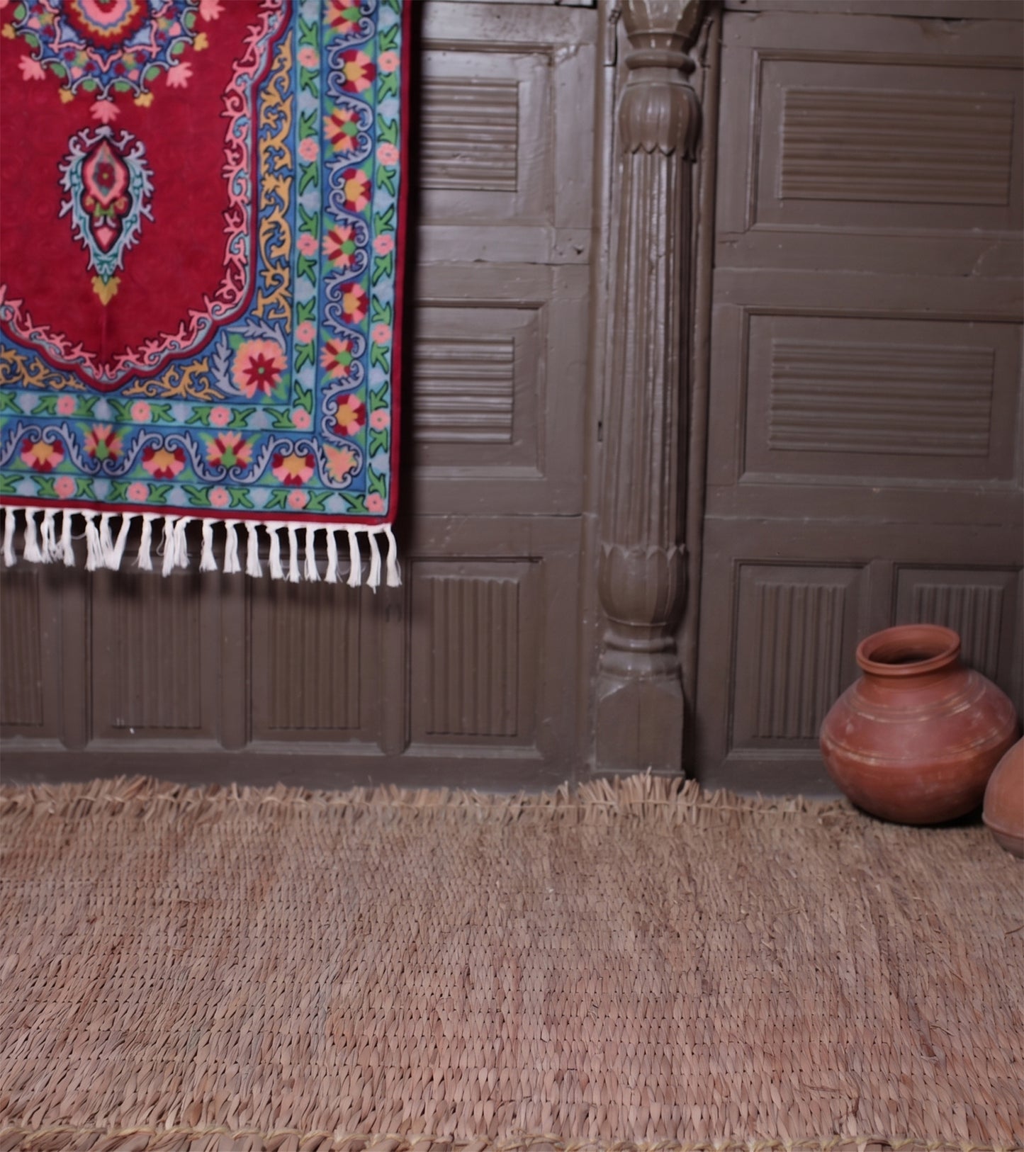 Kashmiri Hand Woven Waguv (Patej) | wall hanging | Floor Waguv Mat | 10 x 4 FT
