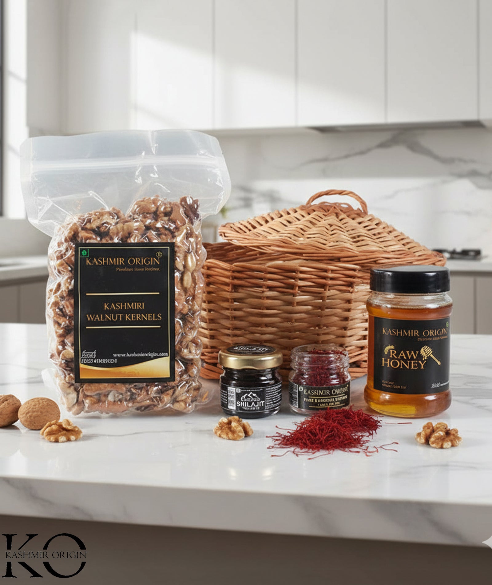 Walnuts|Honey|Shilajit|Saffron : The Health Basket